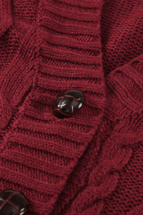 Front Pocket And Buttons Closure Cardigan
